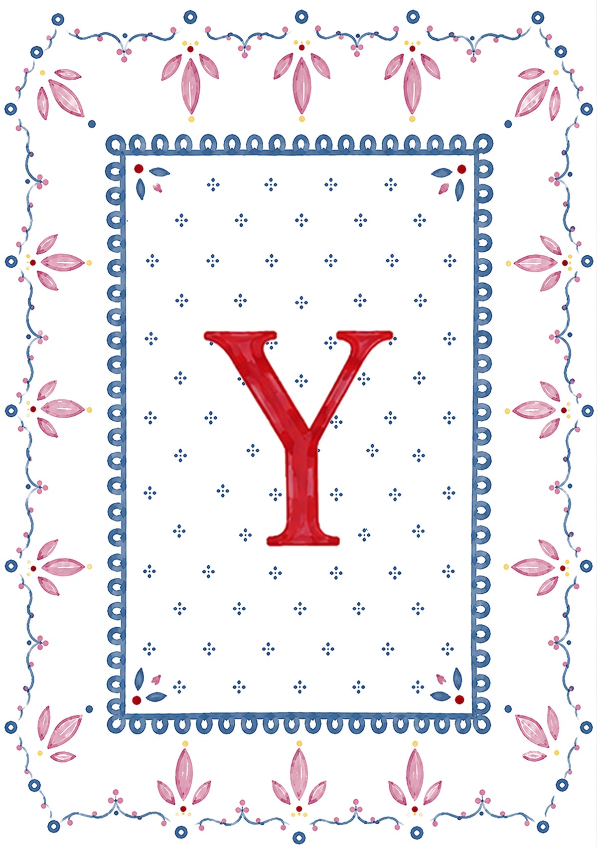 Alphabet letters - blue, pink