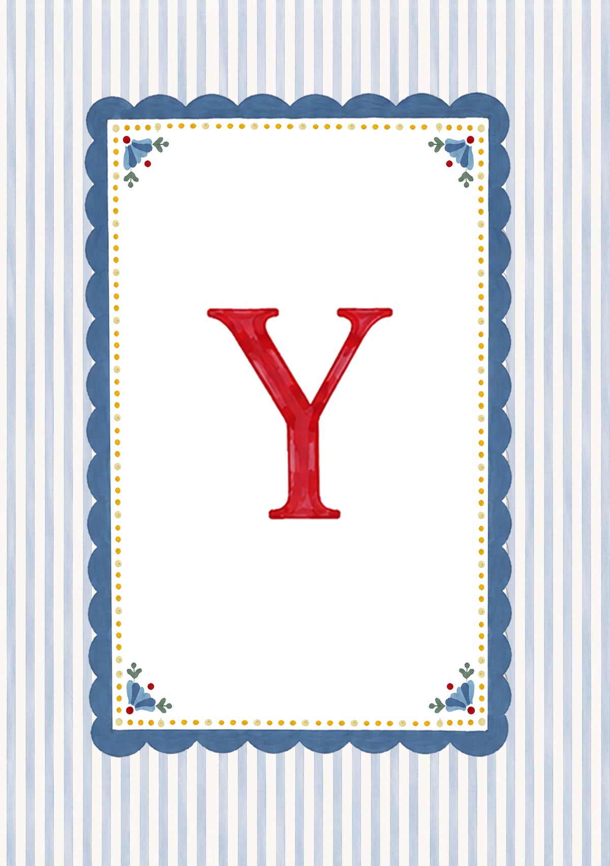 Alphabet letters - blue, yellow, red