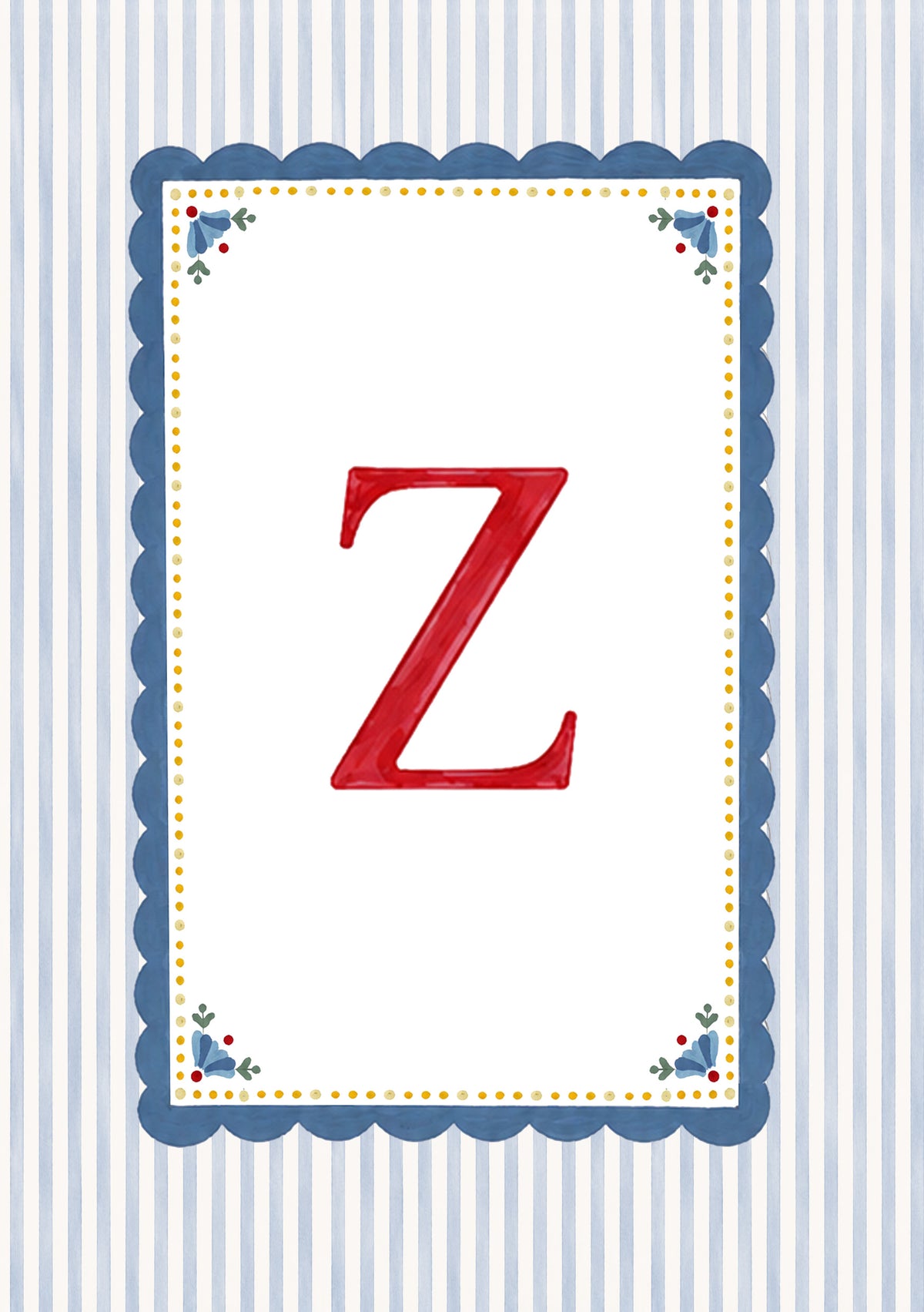Alphabet letters - blue, yellow, red